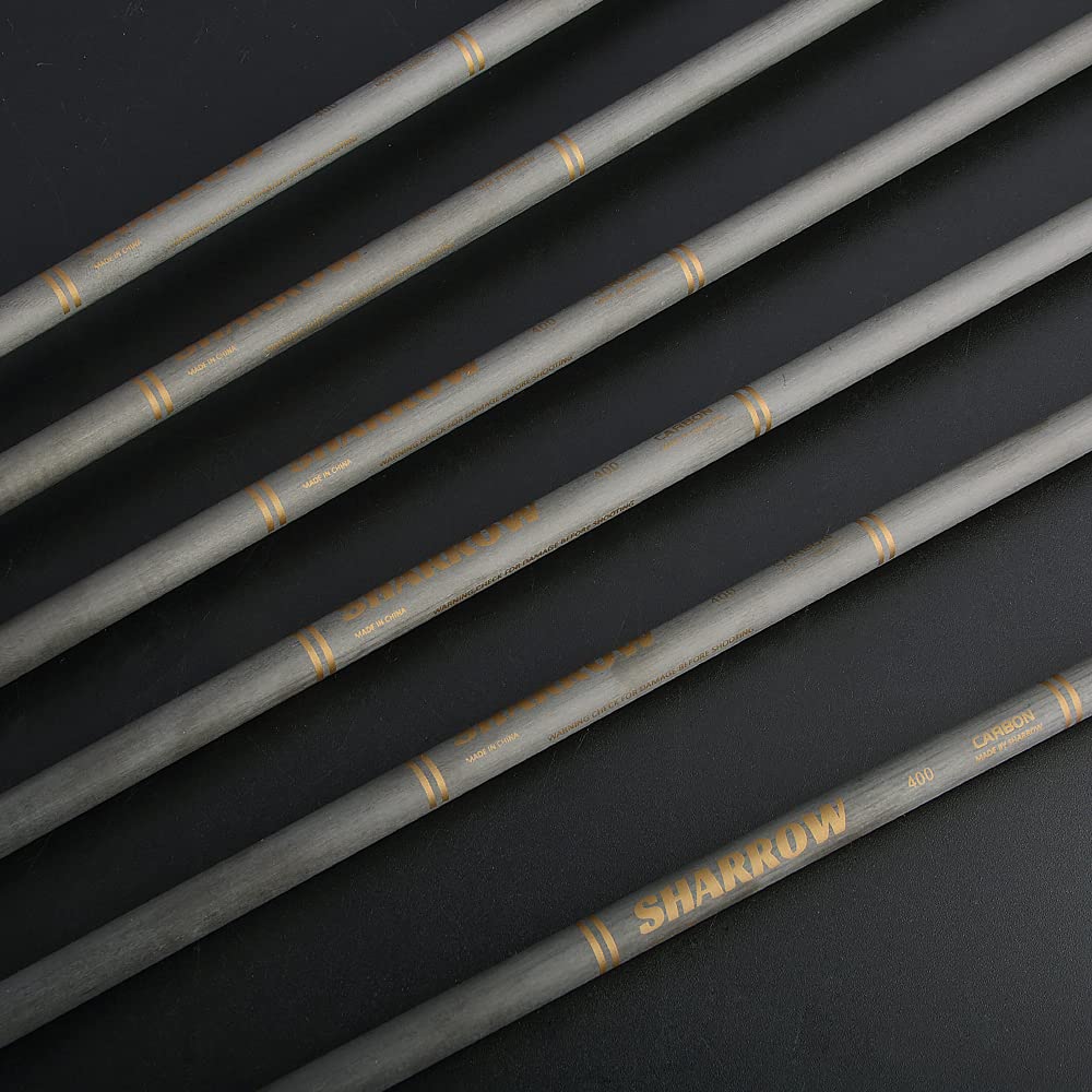 SHARROW 12/24P 35 Pollici Freccia in Carbonio Spine 400 Frecce di Freccia di Tiro al Bersaglio Freccia Carbonio Freccia per Bersaglio Tiro con L'Arco Arco Ricurvo Arco Compound (Viola, 12P)