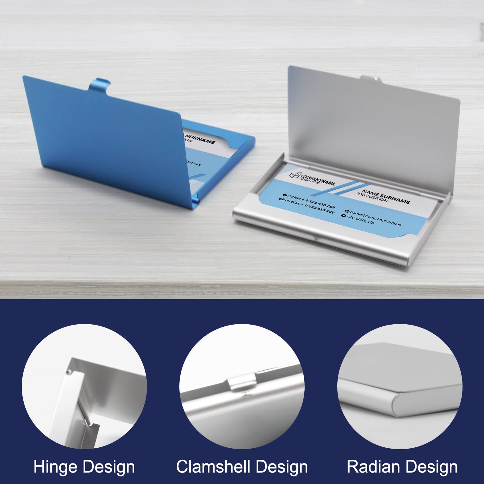 FANNAS Mini Porte Documents Aluminium - Étui Créatif Cartes De Visite Noir, Cadeau Original Pour Enfants Et Amis, Peut Stocker Argent