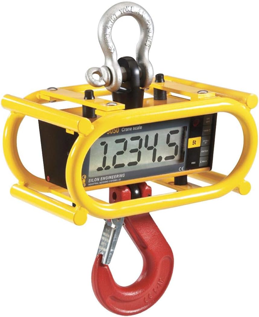 RON 3050 CW-10 - RON CRANE SCALES Crane Scale: 20, 000 lb Capacity, +/-0.1% Scale Accuracy, 5kg/10
