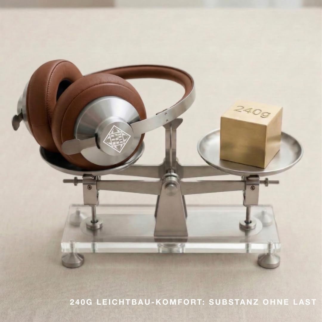 TELEFUNKEN ARCO Classic Edelstahl-Bluetooth-Kopfhörer – Ikonische Ganzmetall-Silhouette mit Luxus-Haptik – Beständiges Design-Statement & klare Bühnenabbildung (Braun)