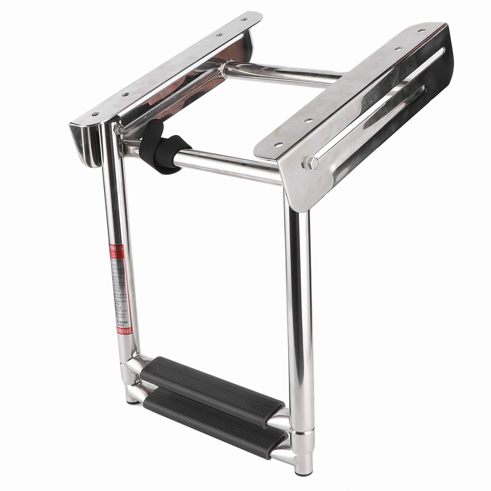 Échelle De Bateau Pliante, Échelle De Pont Marine Télescopique À 3 Marches pour Plate-Forme De Bain en Acier Inoxydable avec Extension De Corde Fixe Échelle Sponton