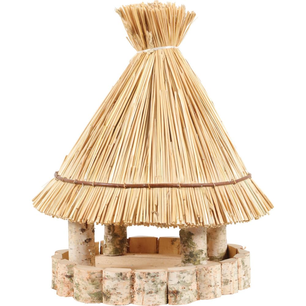 Zolux - Mangeoire paillote Ronde ø31 cm Hauteur 47 cm, pour Oiseaux