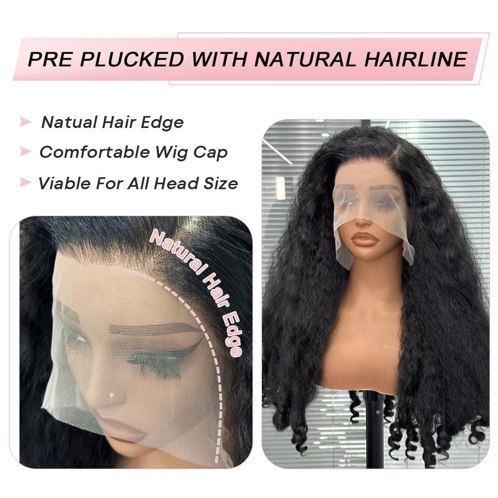 Haarpflege Dunkelbraune Verworrene Gerade Lace-Front-Perücke Mit Lockigen Enden Für Schwarze Frauen(13X4,22inches)