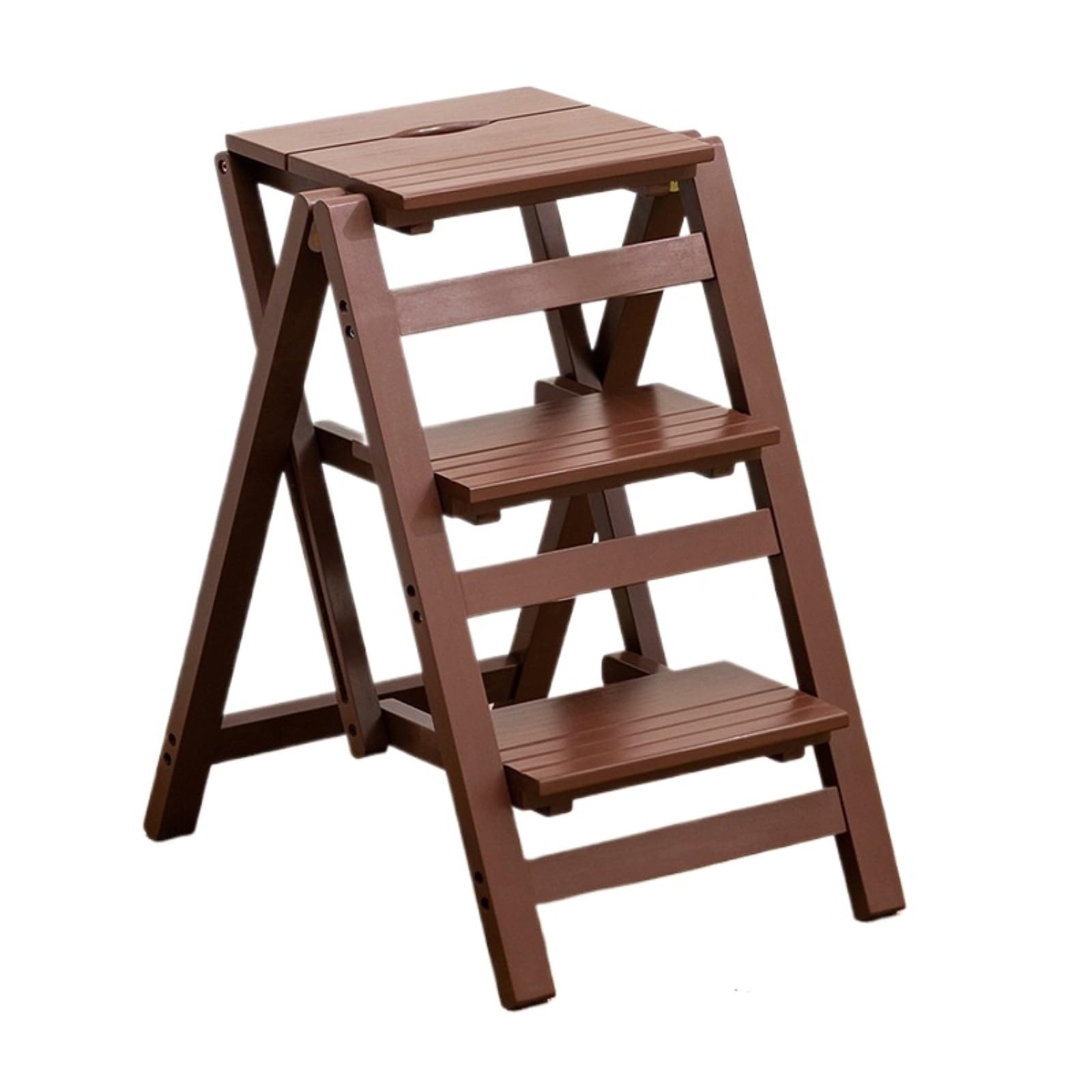 Attic Staircase Stool Wooden Folding Ladder Chair Thickened Stair Chair Portable Light Garden Tool Ladders Stable Maximum Load 337bl