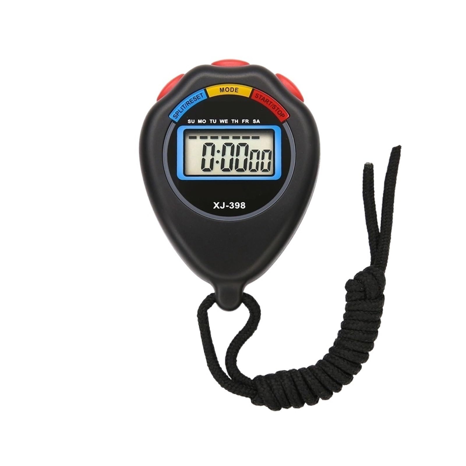 Oiujhgcds Black Stopwatches, Digital Stopwatch Multi-Function Sports Timer Handheld Portable Outdoor Lcd Running Chronograph Stop