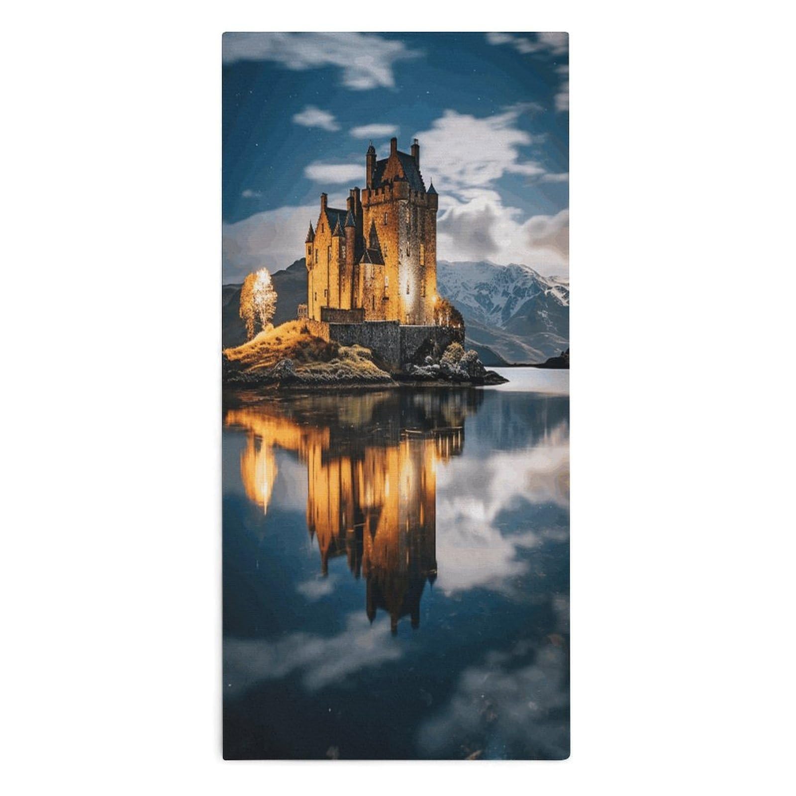 Btcowzrv Style A Castle By The Lake Bath Towel Beach Towels Shower Towel