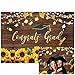 Allenjoy 7x5ft Congrats Graduation 2019 Prom Party Backdrops for Photography Black Gold Grad Cap Sunflowers Rustic Brown Wood Background Photo Studio Booth Props Class of 2019 Cake Table Banner