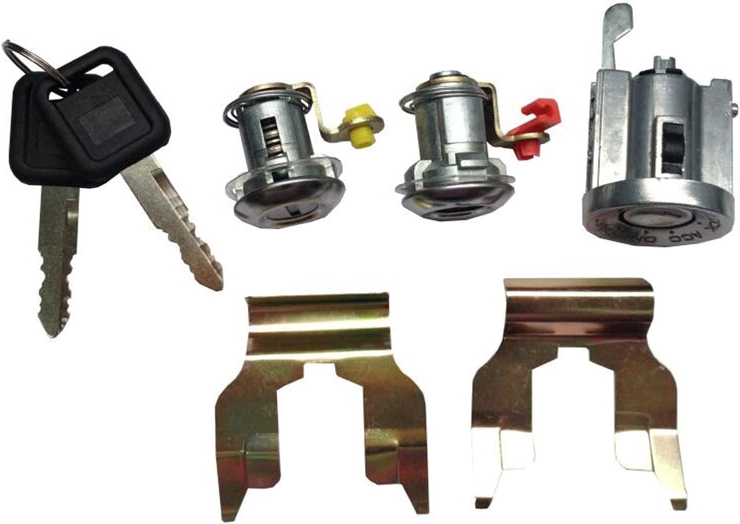 Car Door Lock Ignition Lock Cylinder Key Set for Isuzu NPR NQR NKR ELF 1994-2007 8-97035293-0 8970352930 Automotive Door Lock