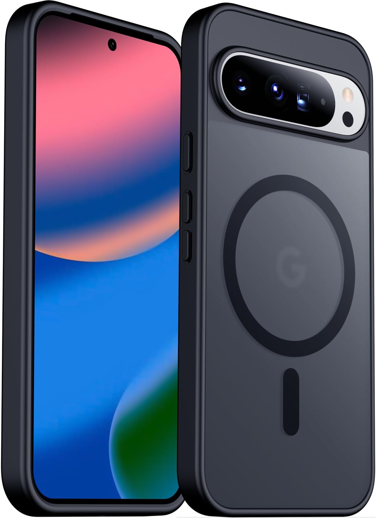 SPIDERCASE Magnetic Google Pixel 10 Pro XL Case, Military Grade Drop Protection Slim Translucent Matte Shockproof Anti-Fingerprint Phone Case for Pixel 10 Pro XL, Black