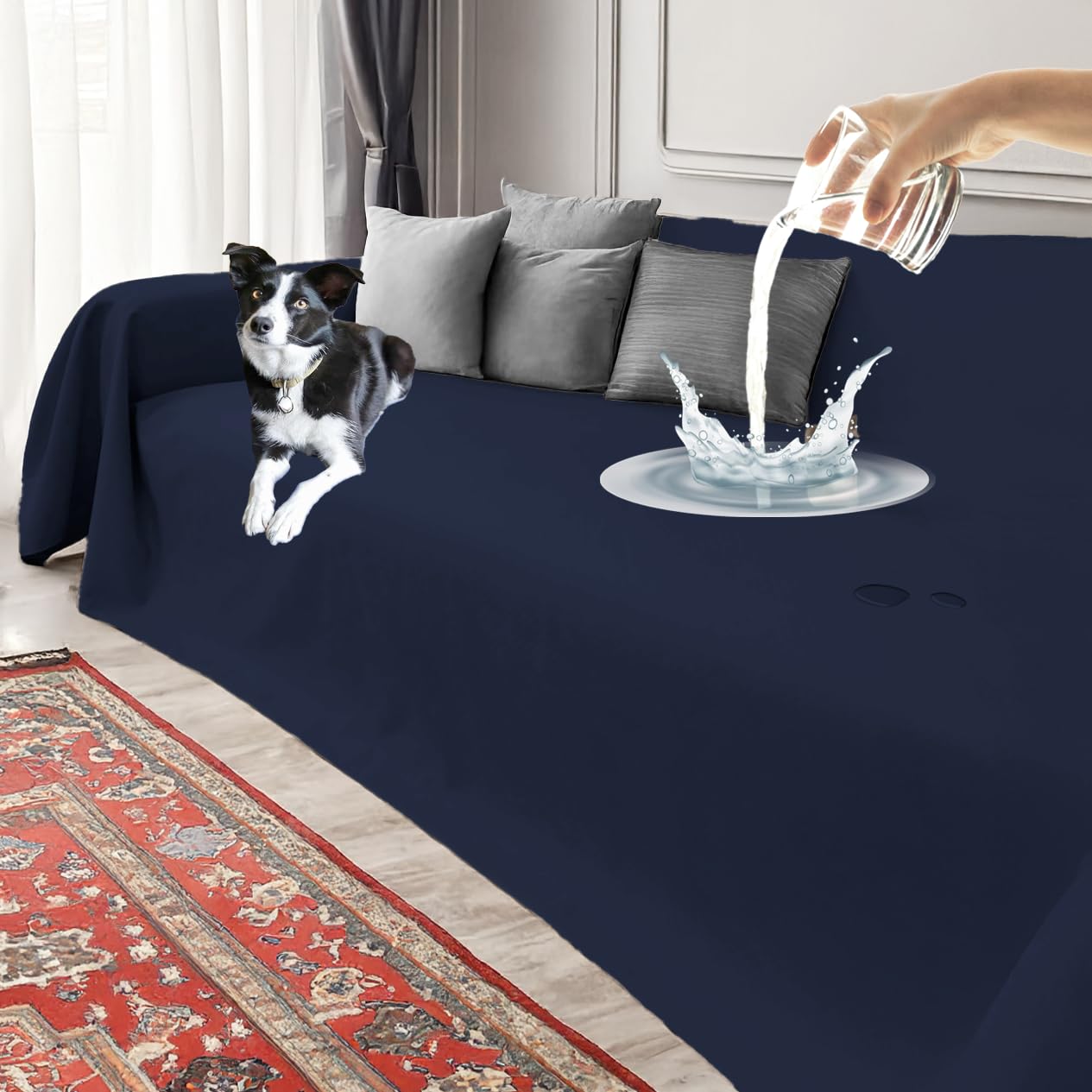 Byour3   Bankhoes Grand Foulard Bankhoes, waterdicht, 3 4 2 zitsbank
