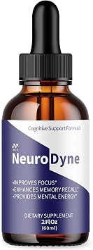 Neurodyne Drops, Official Neurodyne Memory Drops with All Natural Ingredients, Advanced Neuro Dyne Supplement for Joint Health and Nerve Support with Premium Vitamins for Women and Men 30 Servings