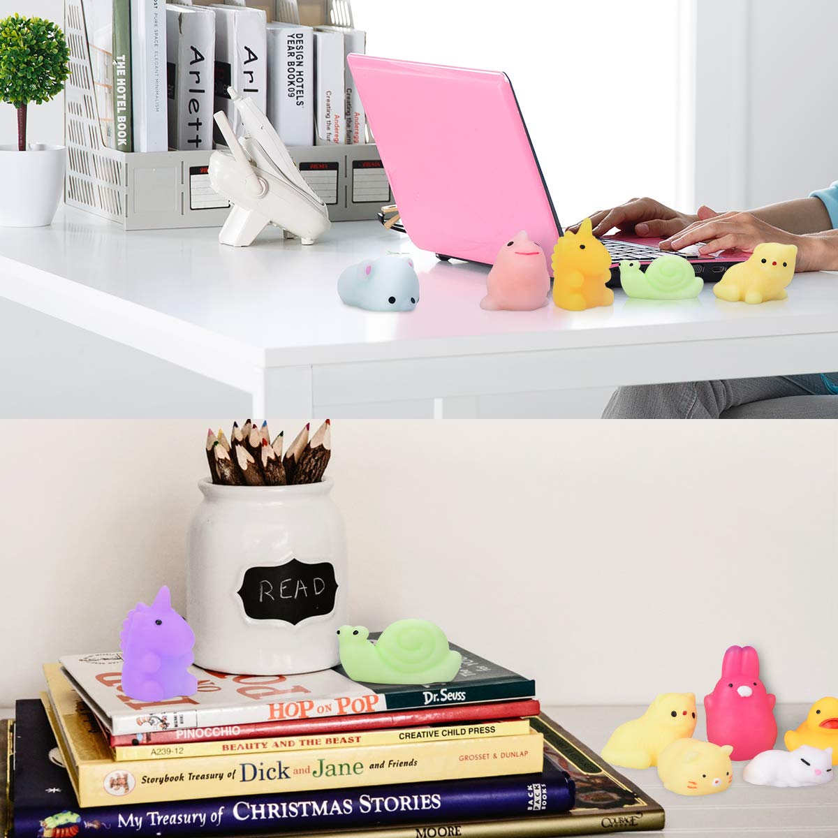 Lot de 30 Mini Jouets Mochi Squishy Anti-Stress Kawaii pour Enfants