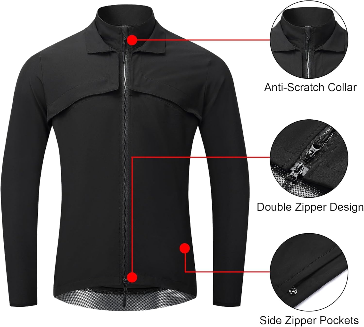 Chaleco De Ciclismo para Hombre, Impermeable Y Extraíble, para Ciclismo De Montaña O Carretera, Reflectante De Alta Visibilidad, Blue, Aldult~3XL