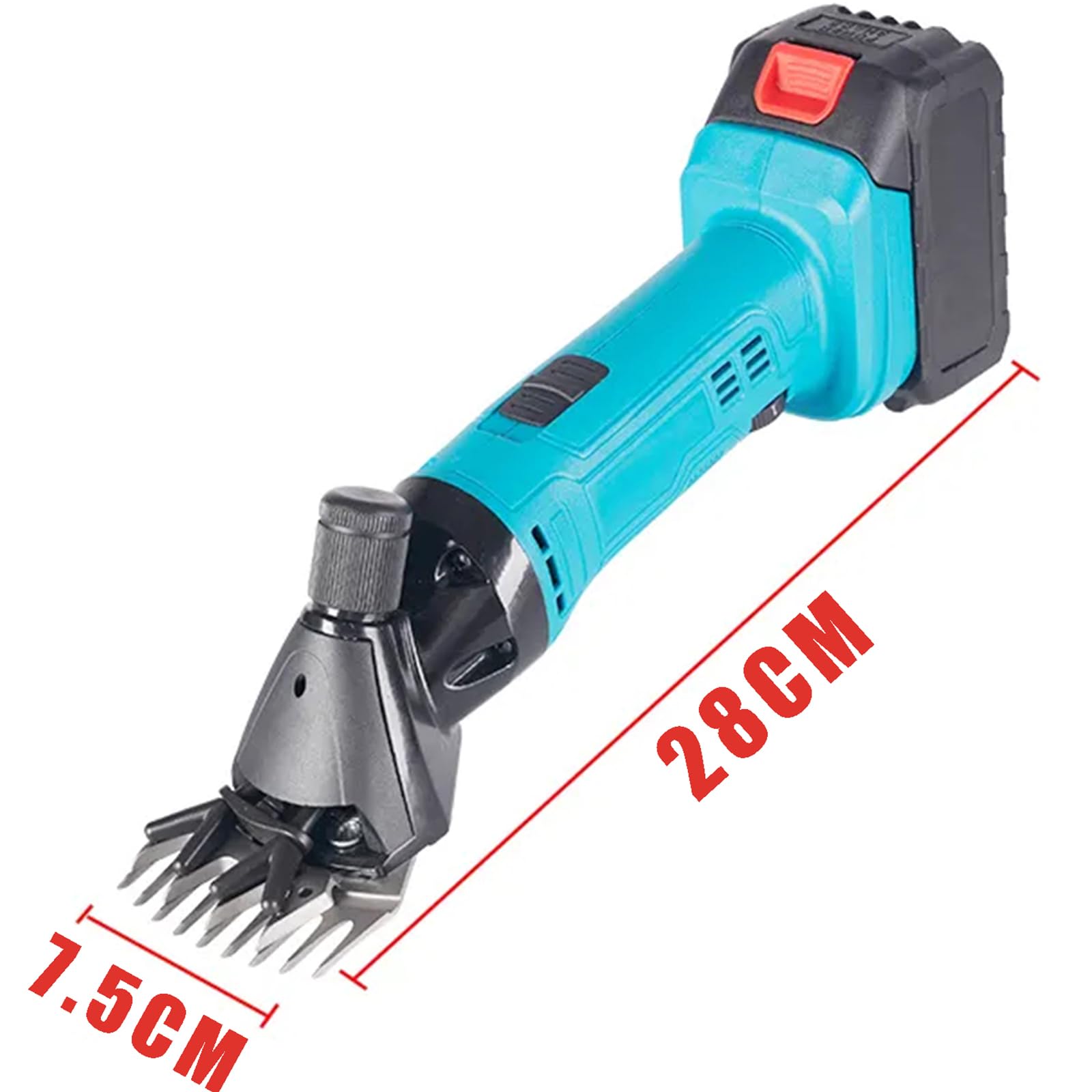 Forbici per Pecore a Batteria Tosatrici elettriche da 600 W con 2 batterie, Lame in Acciaio Inossidabile da 9/13 Denti, Strumento di tosatura per Pecore, capre (9)