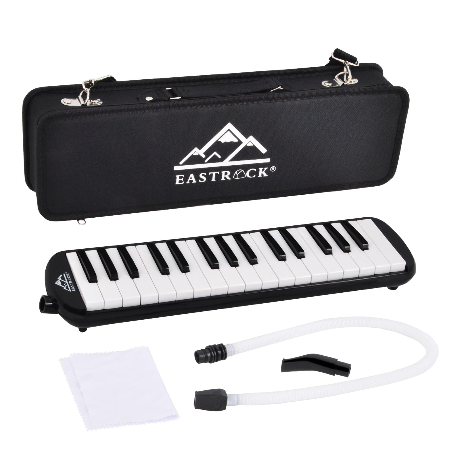 32 Key Black Melodica Keyboard Soprano Piano Instrument with Case | Phosphor Bronze Reeds…