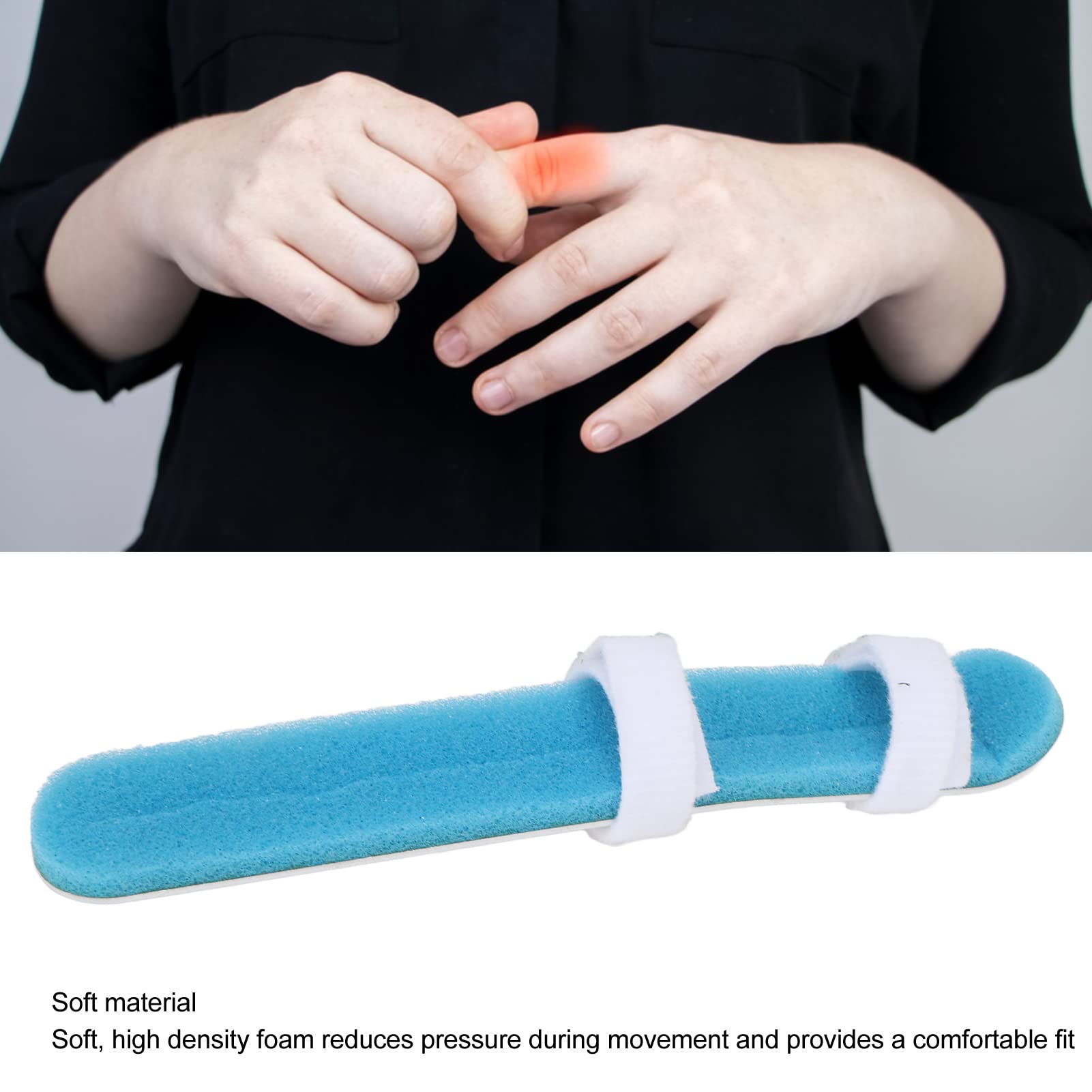 Fingerschiene aus Aluminiumlegierung für Gebrochene Finger, 3er-Packung, Weiche Schaumstoffinnenseite und Belüftungslöcher, aus Hochwertigem Schwamm, Offenes Design für Einfaches