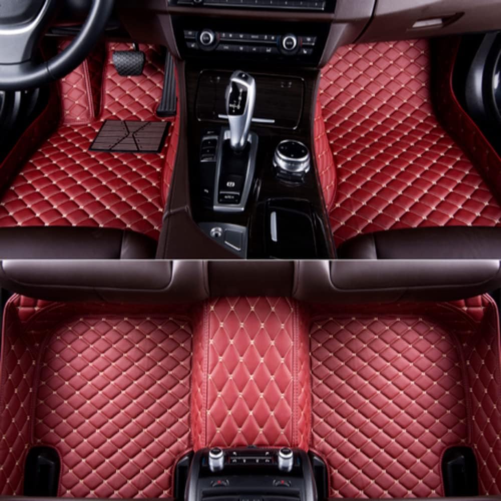 Full Covered Leather Car Floor Mats Waterproof Non-Slip Liners, for Toyota Land Cruiser 5seats 2010-2015 Interior Accessories,F