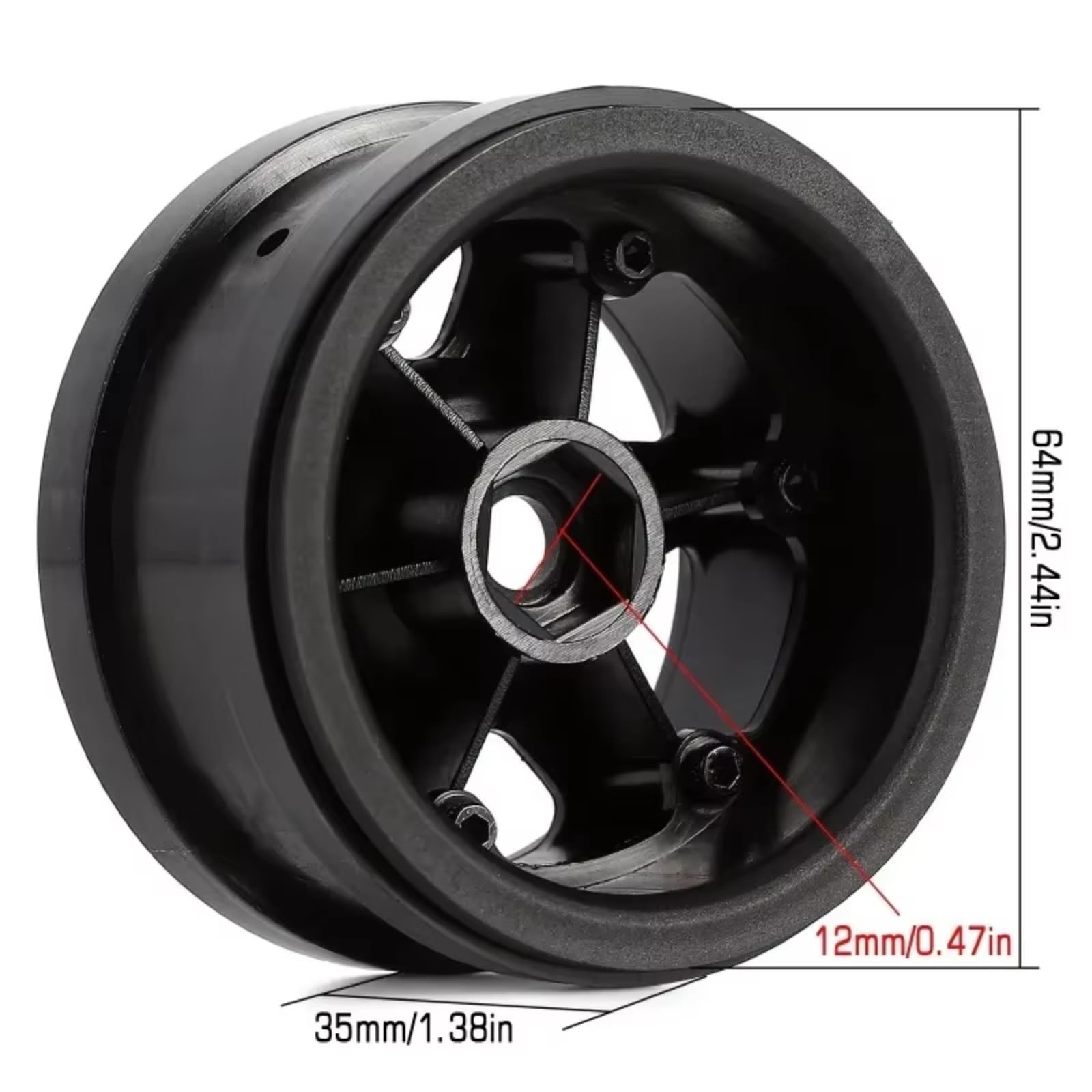 RC Pneumatici Ricambi Per Axial Per TRX6 KM5 1/8 4 Pezzi 130 Mm 2,2" In Gomma Ruote Fuoristrada Pneumatici RC Per Rock Crawler Accessori E Ricambi(Black)