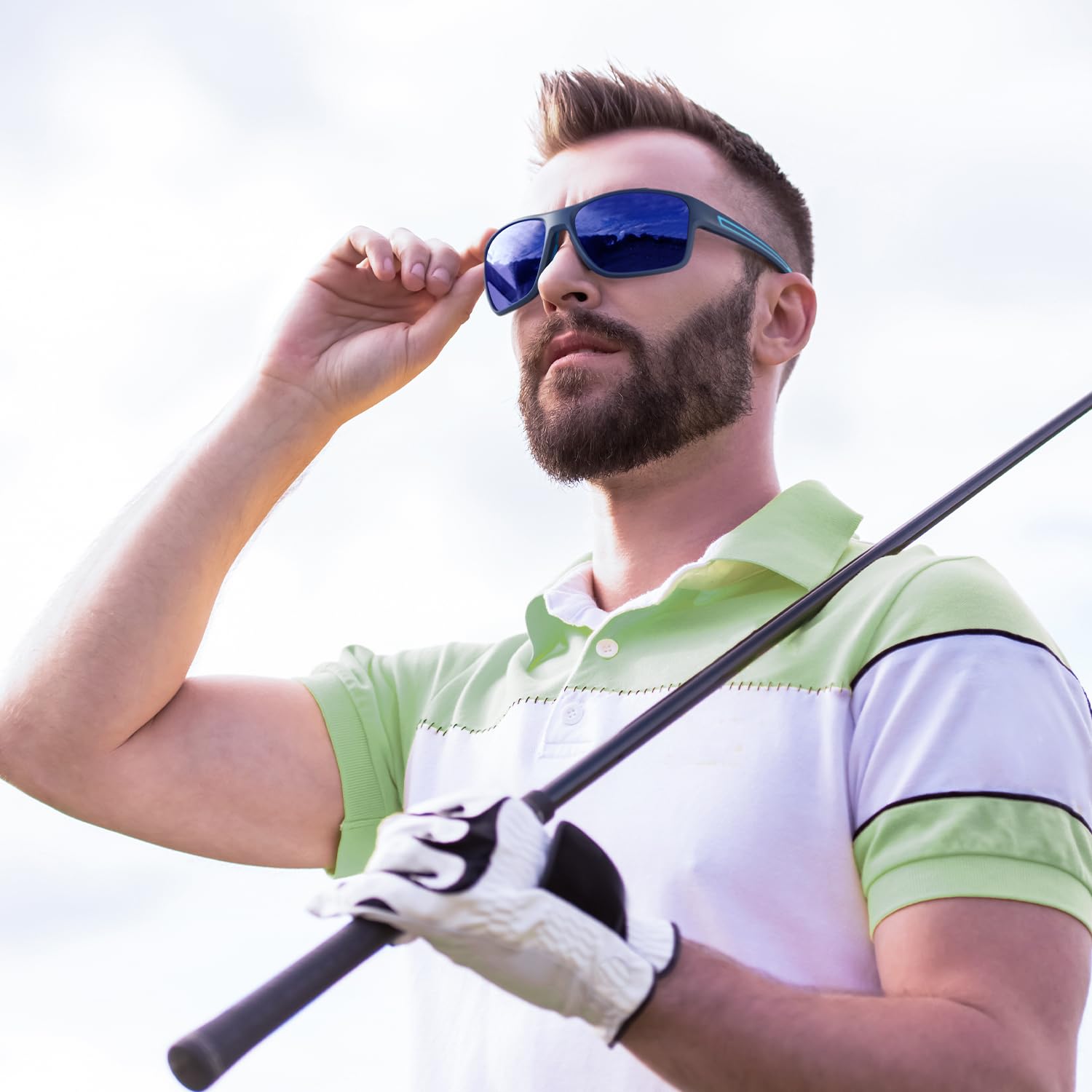 Occhiali da sole polarizzati per uomo e donna, occhiali da sole sportivi per ciclismo, baseball, golf, pesca, montatura resistente, protezione UV400