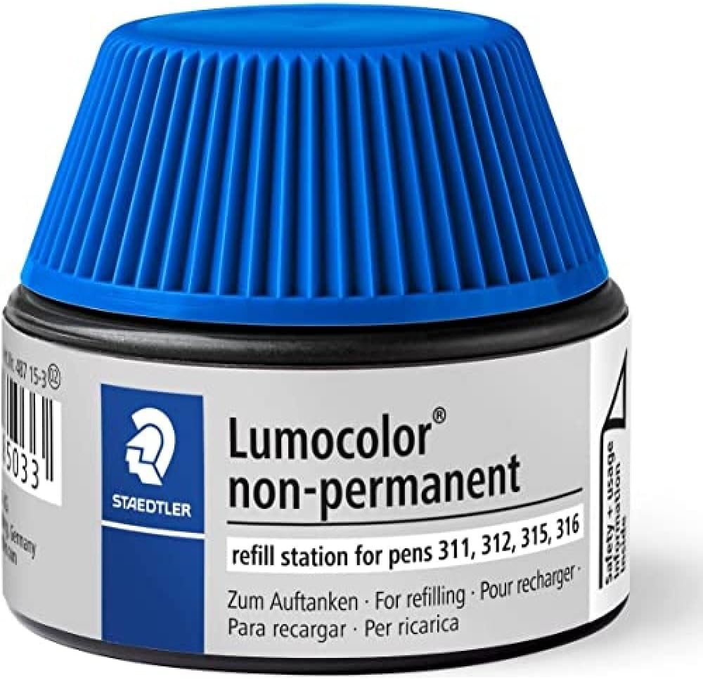 Staedtler Lumocolor Non-Permanent Refill Station 487-15-3 for Non-Permanent Universal Pens - Blue