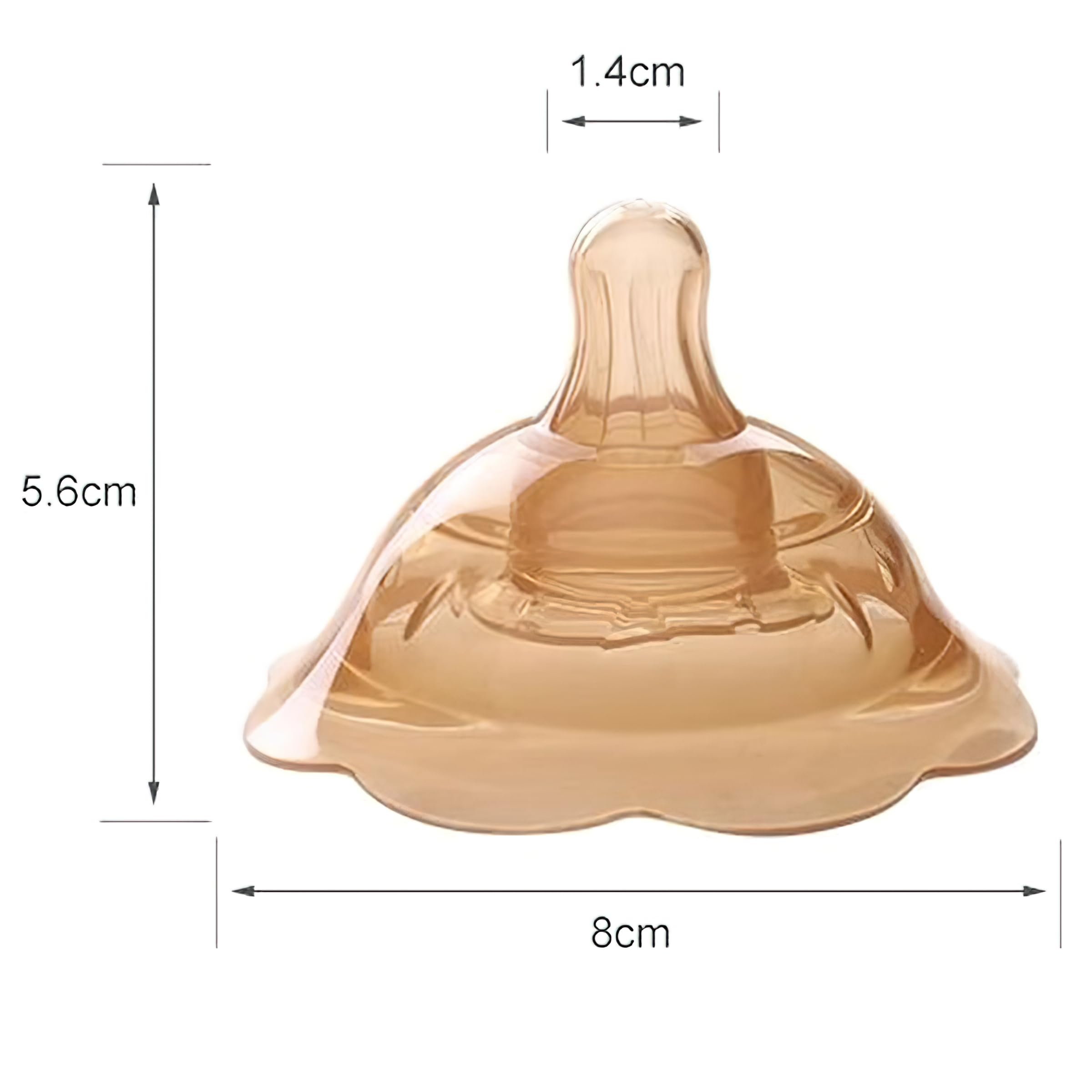 Nipple Shield for Breast Feeding Newborn, Silicone Breast Shield Nursing Cap for Breastfeeding Babies and Moms Breast Shield(2Pcs(Orange)