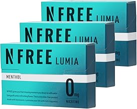 NFREE LUMIA Electronic Cigarette, Heated Tobacco, Quit Smoking, Nicotine 0, Ilma Compatible, Flavor, N-Free, Nicotine Free, Vape Iluma No Smoking Pipe, Tar Nicotine Zero, Menthol, 3 Boxes