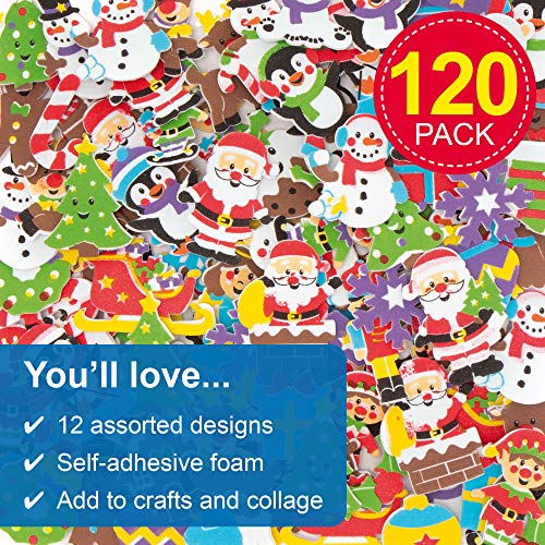 Baker Ross Schuimrubberen stickers voor Kerstmis (120 stuks), feestelijk knutselen voor het hele gezin, AT302… - Image 3