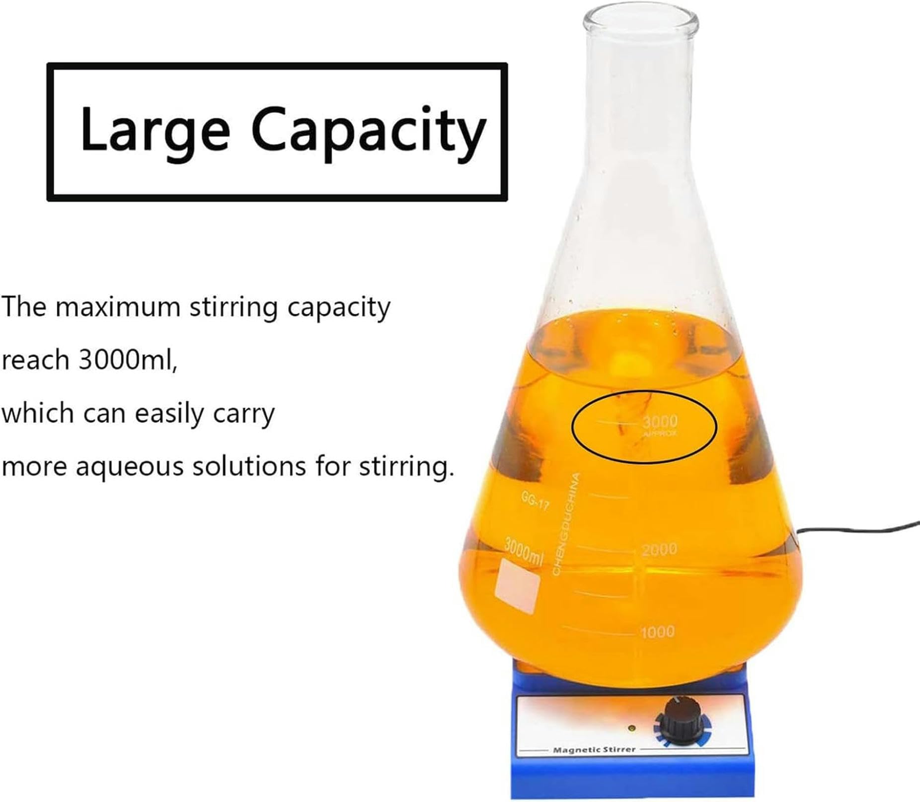 Laboratoryjny Magnetyczny Mieszadło Z Podgrzewaniem, Bezstopniowy Mieszadło Magnetyczne Z Mieszadłem, Mieszadło Laboratoryjne 3000 Obr./Min, Maks. Pojemność Mie
