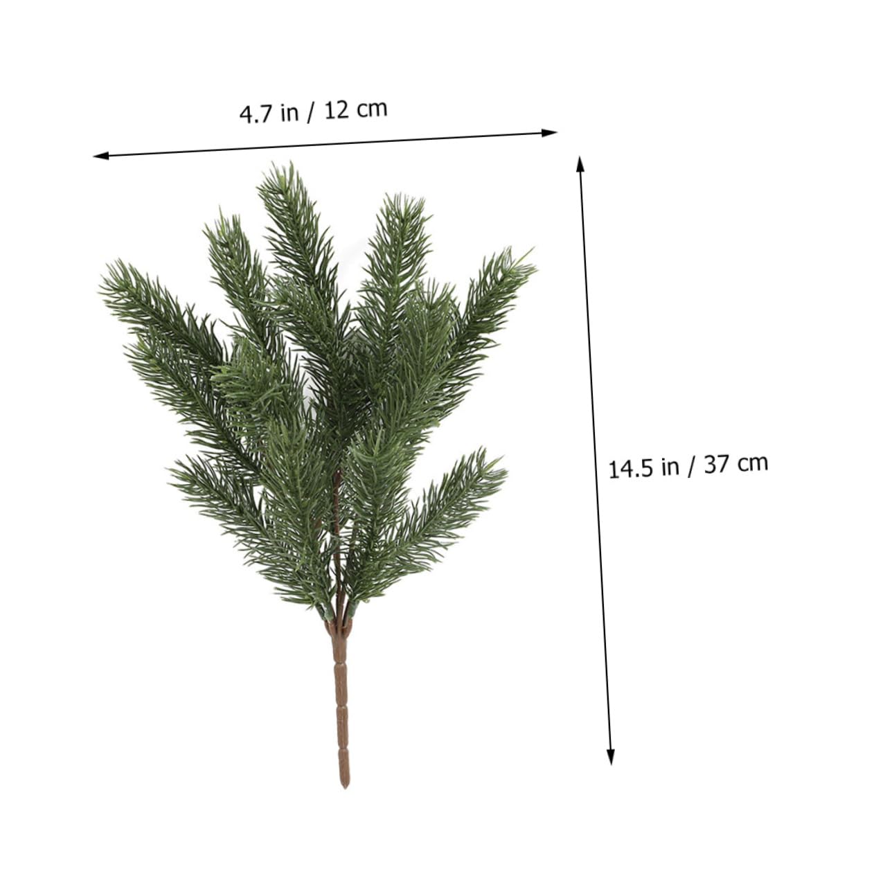 Zerodeko 2 Sätze Künstliche Tannennadeln Grün Künstlicher Tannenzweig Gefälschte Pinienpicks Künstliche Kiefernnadeln Groß Weihnachtszweigdekorationen Baum Laub Klein Green Pu 3 Stücke * 2