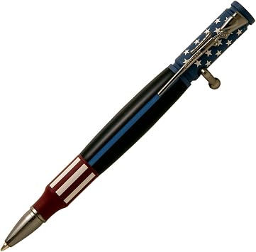 Penn State Industries PKCP80CGM Ceramic Bolt Action Flag Ballpoint Pen Kit Woodturning Project 1, Gun Metal