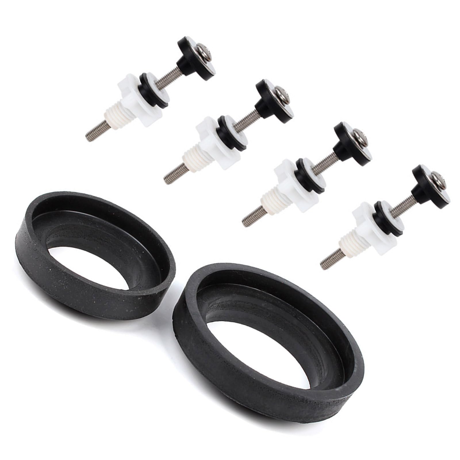 Tsophreniq Set Two Toilet Cistern Fixing Hardware Kits Stainless Steels Split Toilets Seat Bolts Locking Screws Easy Install Locking Nut Toilet Cistern Fixing Hardware Kits