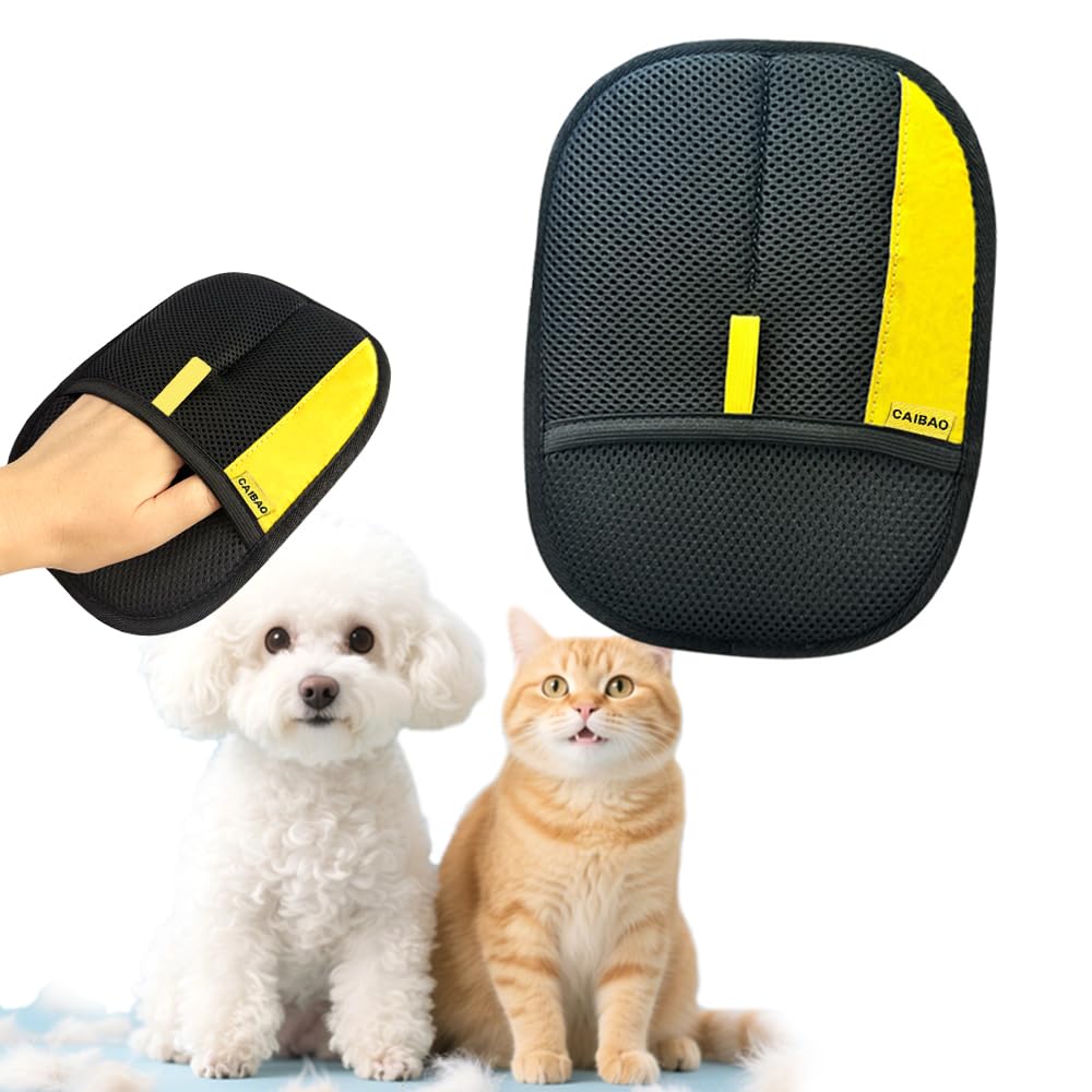 Electrostatic Pet Hair Removal Gloves Quick Wiping - Reusable Washable for Sofa Clothing Pet Beds Effortless Cats Dogs
