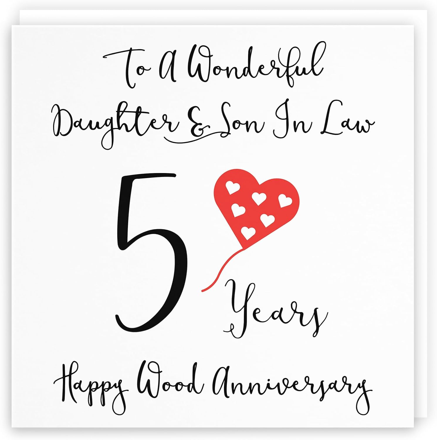 Hunts England - Daughter And Son In Law 5th Anniversary Card - To A ...
