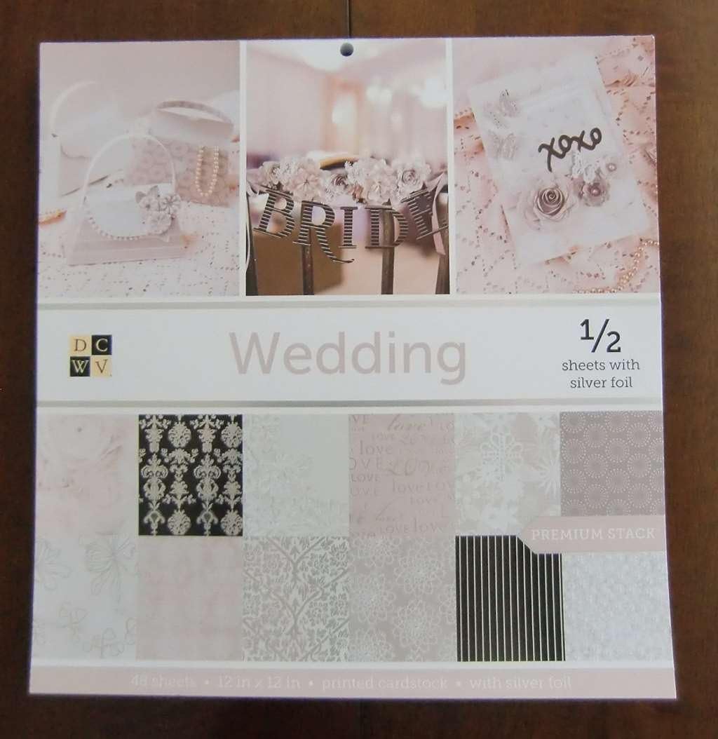 DCWVE DCWV Premium Stack-12 x 12-Single-Sided-Wedding-Silver Foil-48 seat PS-016-00025