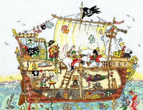 Bothy Threads Cut Thru' Series - Pirate Ship Counted Cross Stitch Kit