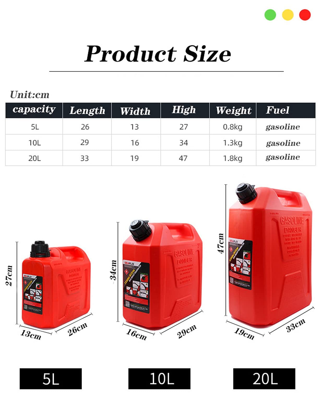 Recipientes para gasolina Lata de plástico para gasolina, tanque de gasolina engrosado y sellado herméticamente, lata de gasolina de respaldo de emergencia con bomba manual de sifón, boquilla flexib