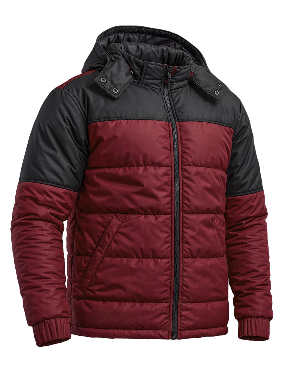 the indian garage co Men Slim Fit Solid Puffer Jackets-picture-36