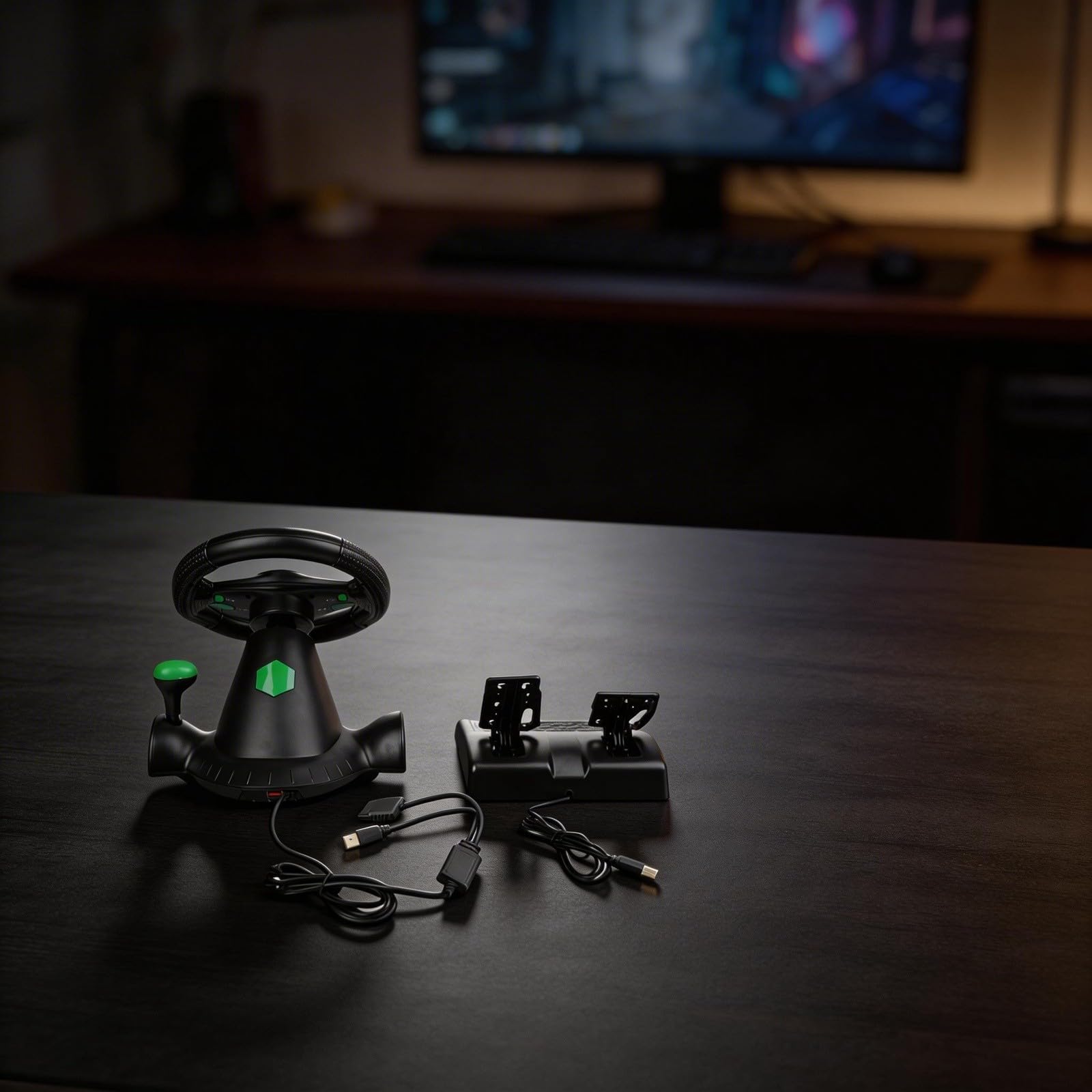 Volante multipiattaforma compatibile con interruttore per Xbox One 360 per PS4 e Ps3 Pc con doppia vibrazione motore e connessione USB (4 in 1)