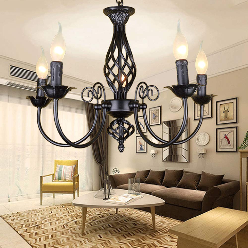 Sospensione retrò in legno, lampadario industriale E27 regolabile per cucina, salotto, camera da letto, ristorante (lampadina non inclusa) | Leroy Merlin
