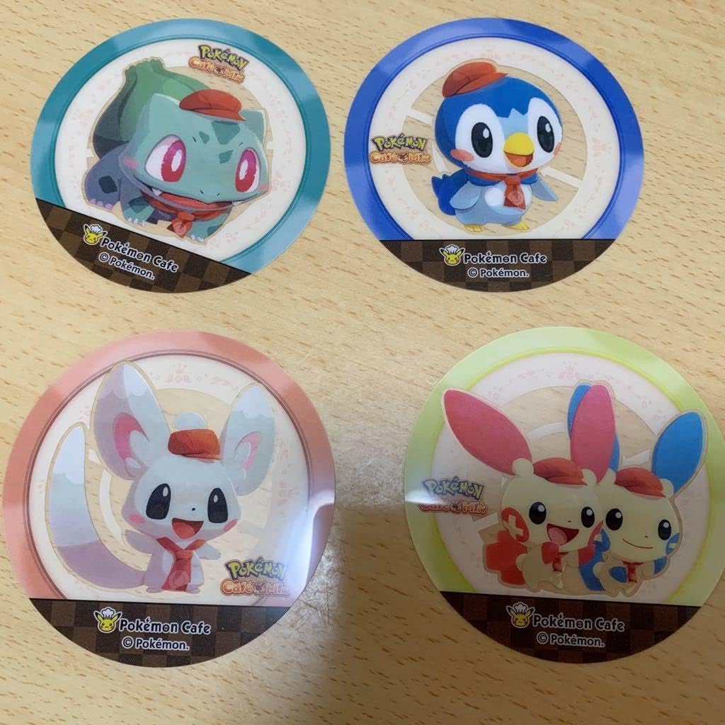 ポケモンカフェ コースター ポッチャマ フシギダネ チラミィ 新品未使用 4枚セット 303 プラスルマイナン