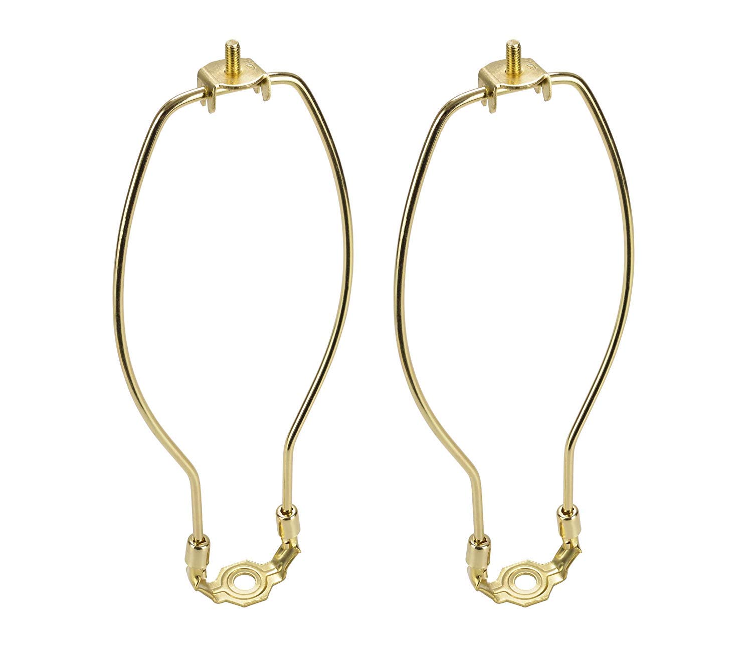 Aspen Creative 20004-12, 12" Lamp Harp with Saddle in Polished Brass Finish, 2 Pack