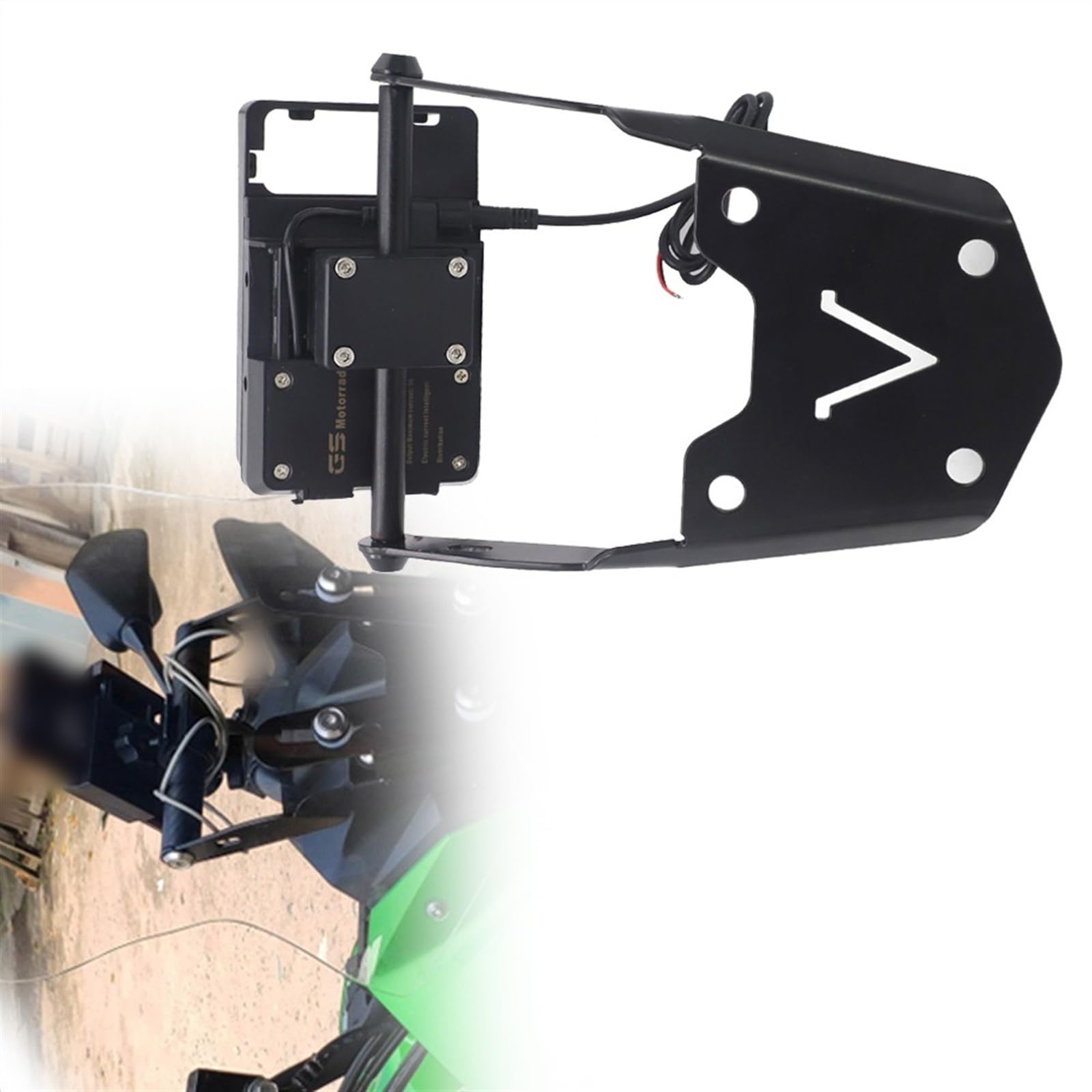 Nkldde 1 Set Motorcycle Accessories For Versys 300X Navigation Frame Modified Bracket For Kawasaki For Versys X300 X-300