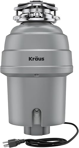 Miniatura 19 de KRAUS WasteGuard KWD100-33MBL - Triturador de basura ultra silencioso de 1/3 HP con conexión rápida, cubierta de drenaje para fregadero de cocina