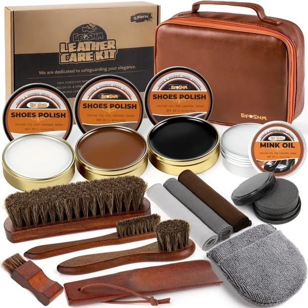 Shoe Shine Kit – 15-in-1 Leather Care Set