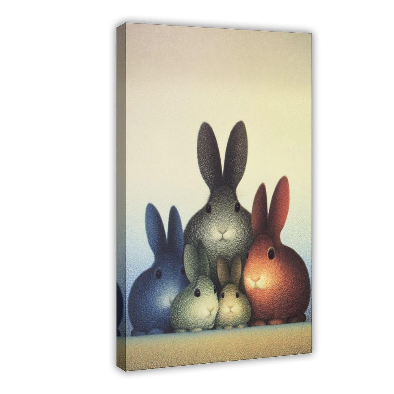 MRYCQ Pastel Bunnies Poster Canvas Poster for Bedroom Decor Gift