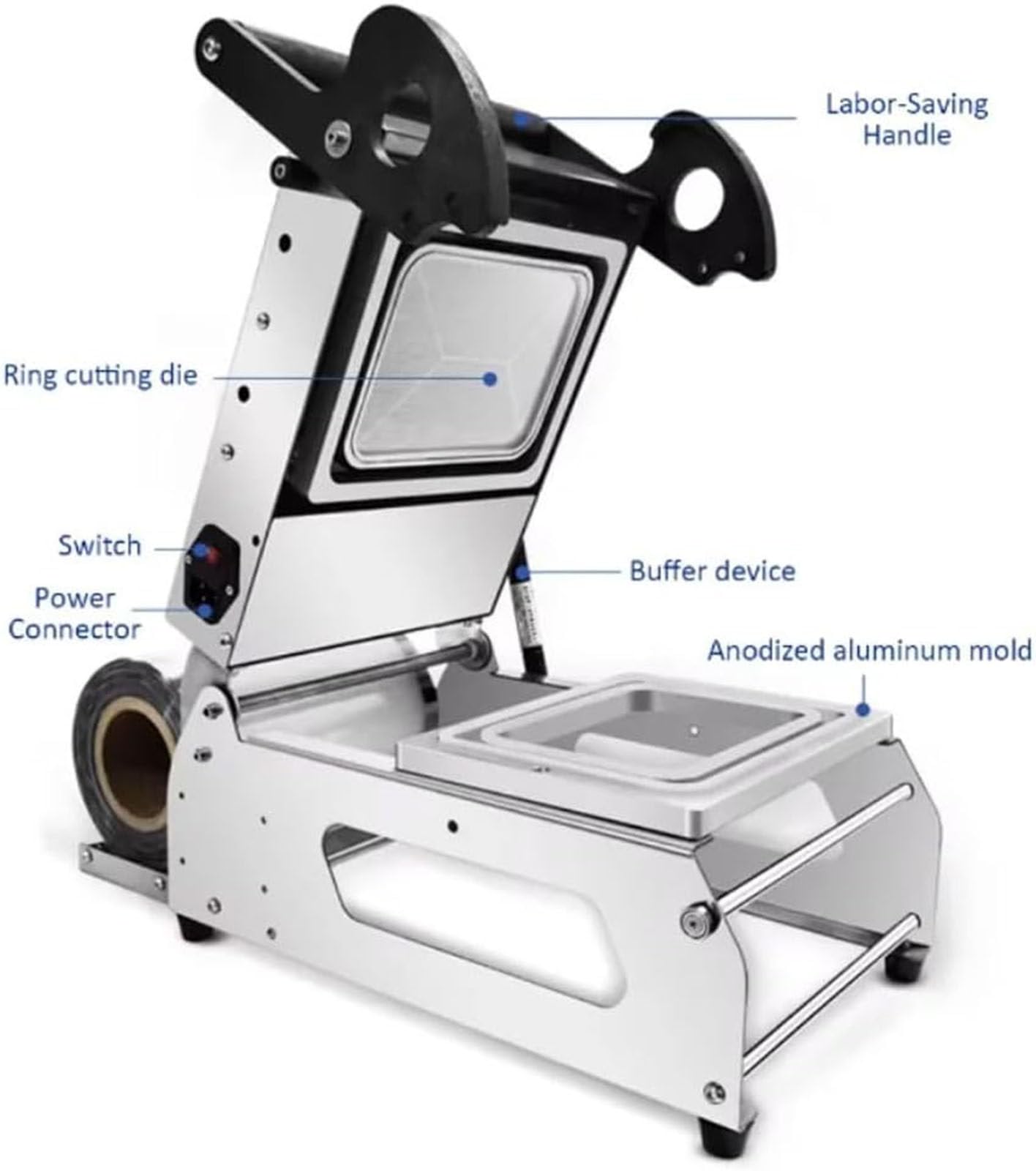 Máquina selladora de alimentos al vacío, sellador térmico compacto para alimentos jugosos, carnes frescas, sopas, salsas y adobos, solución de cocción rápida y eficiente