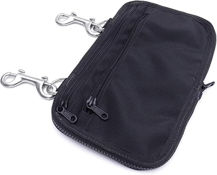 Scubas Diving Storage Pocket with Double Ended Hook, Diving Sidemount Storage Pocket Bag Water Sport Equipment Pouches