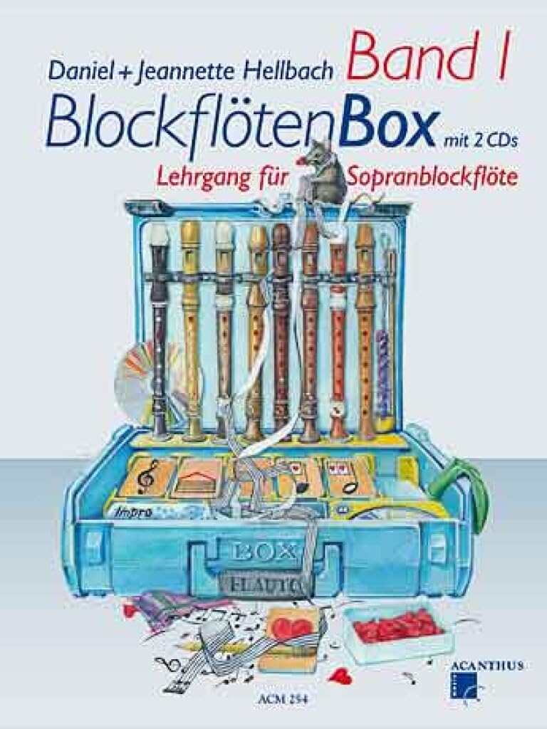 Starter-Bundle: Tuyama Spranblockflöte TFS- 06B + Blockflötenbox Band 1 - Acanthus Verlag ACM 254 - barockes Griffweise Blockflöte lernen Ideal für Einsteiger