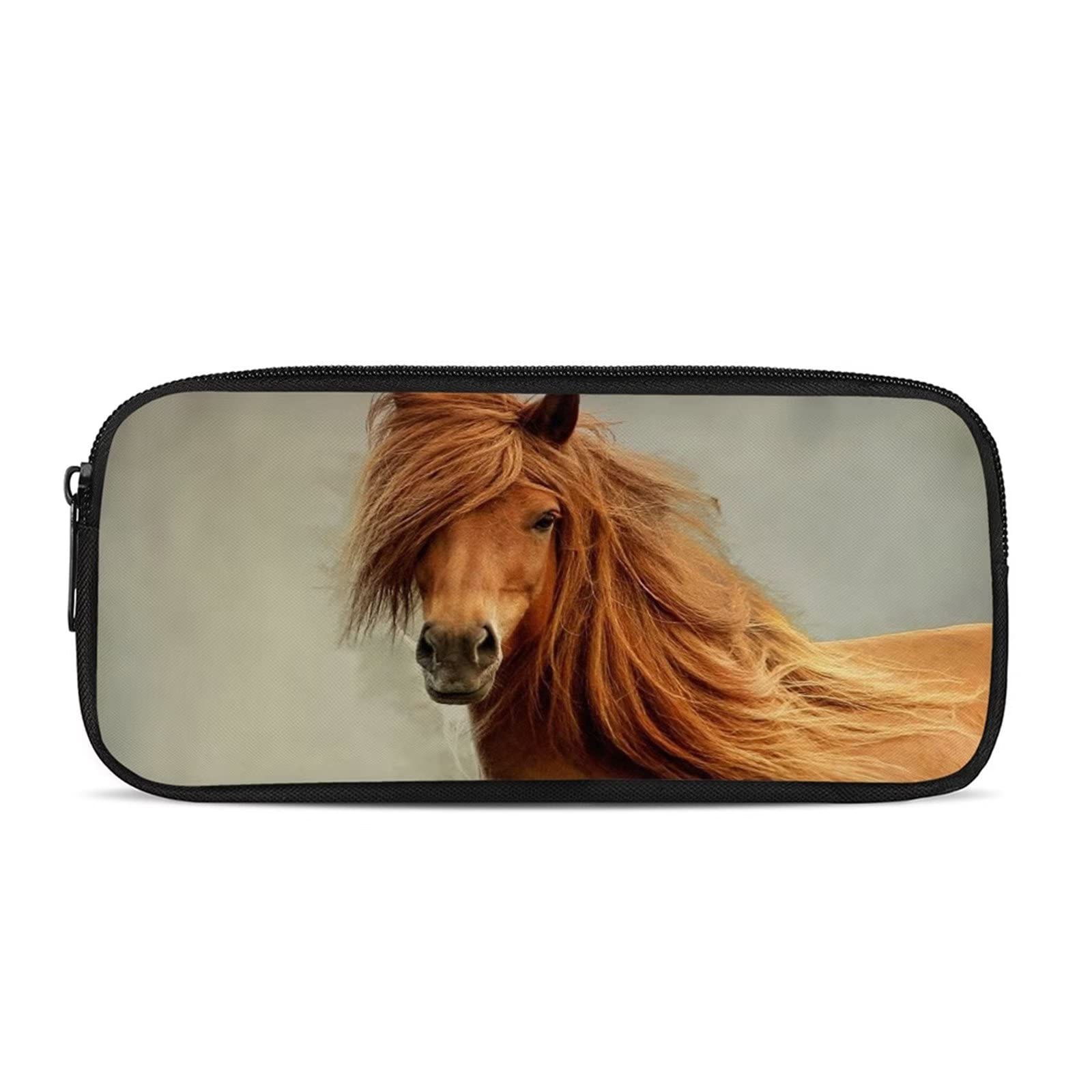 Belidome Horse Pencil Case Boys Girls School Pen Bag Portable Durable
