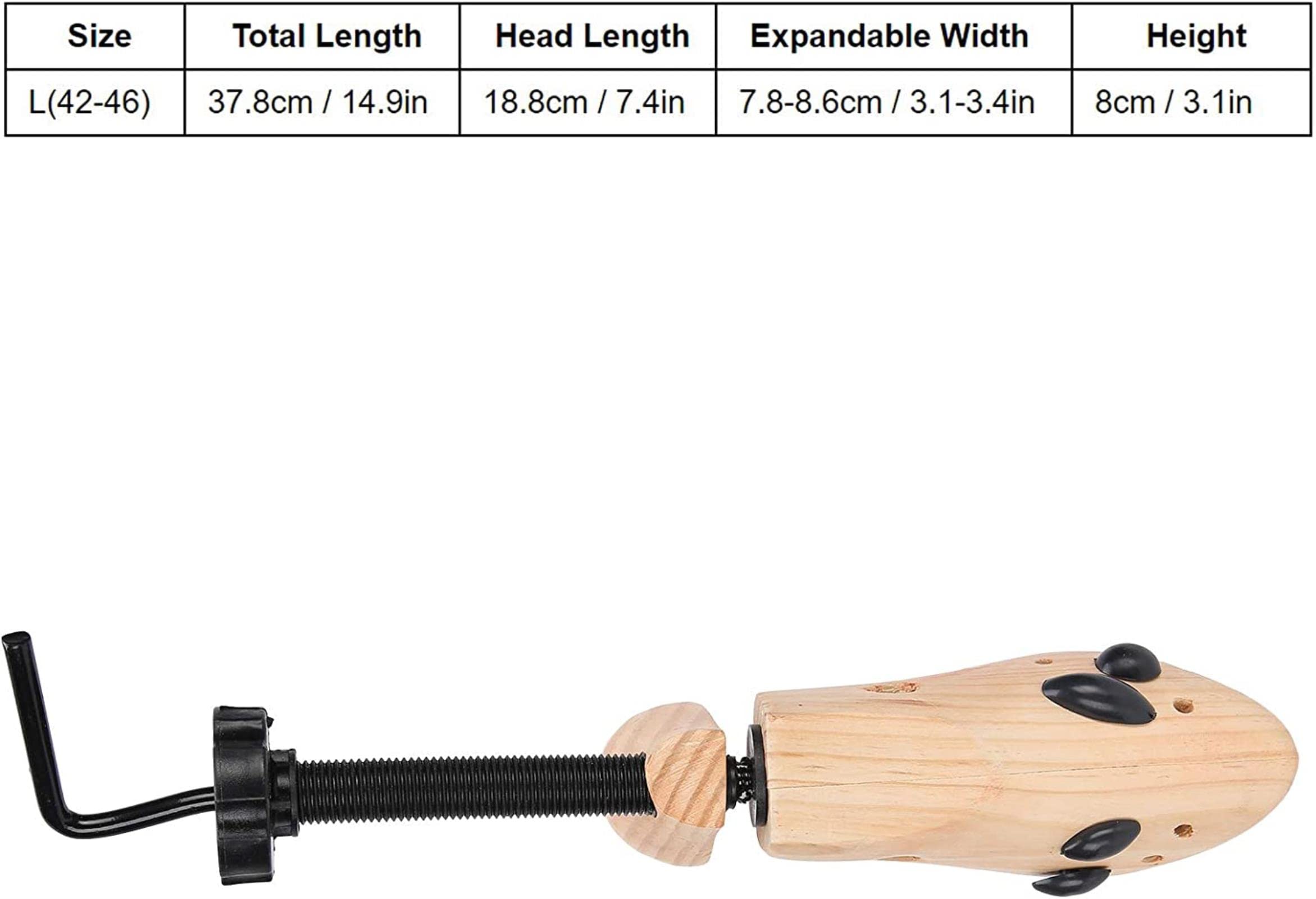 Barella per scarpe, comoda da usare Materiale in legno di pino Strumento di espansione per scarpe ecologiche Supporto per scarpe Barelle per stivali Albero per tacco alto per esterno(40 * 12 * 9c